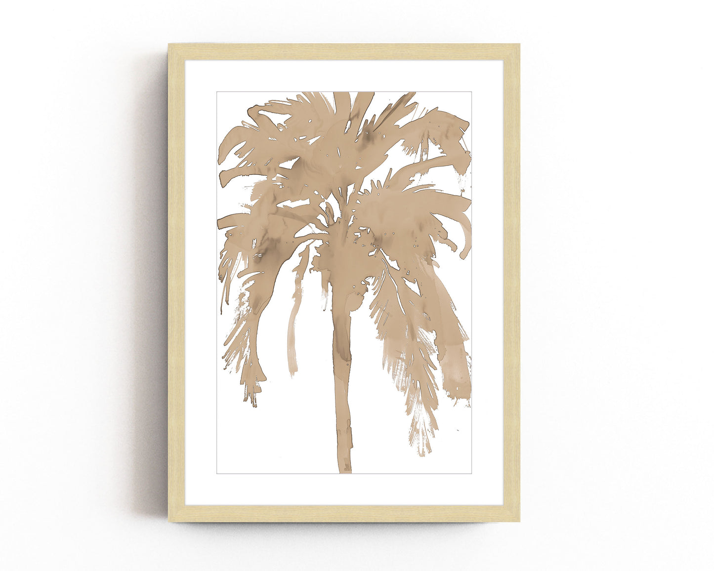 Inky Palm Tree (Beige)