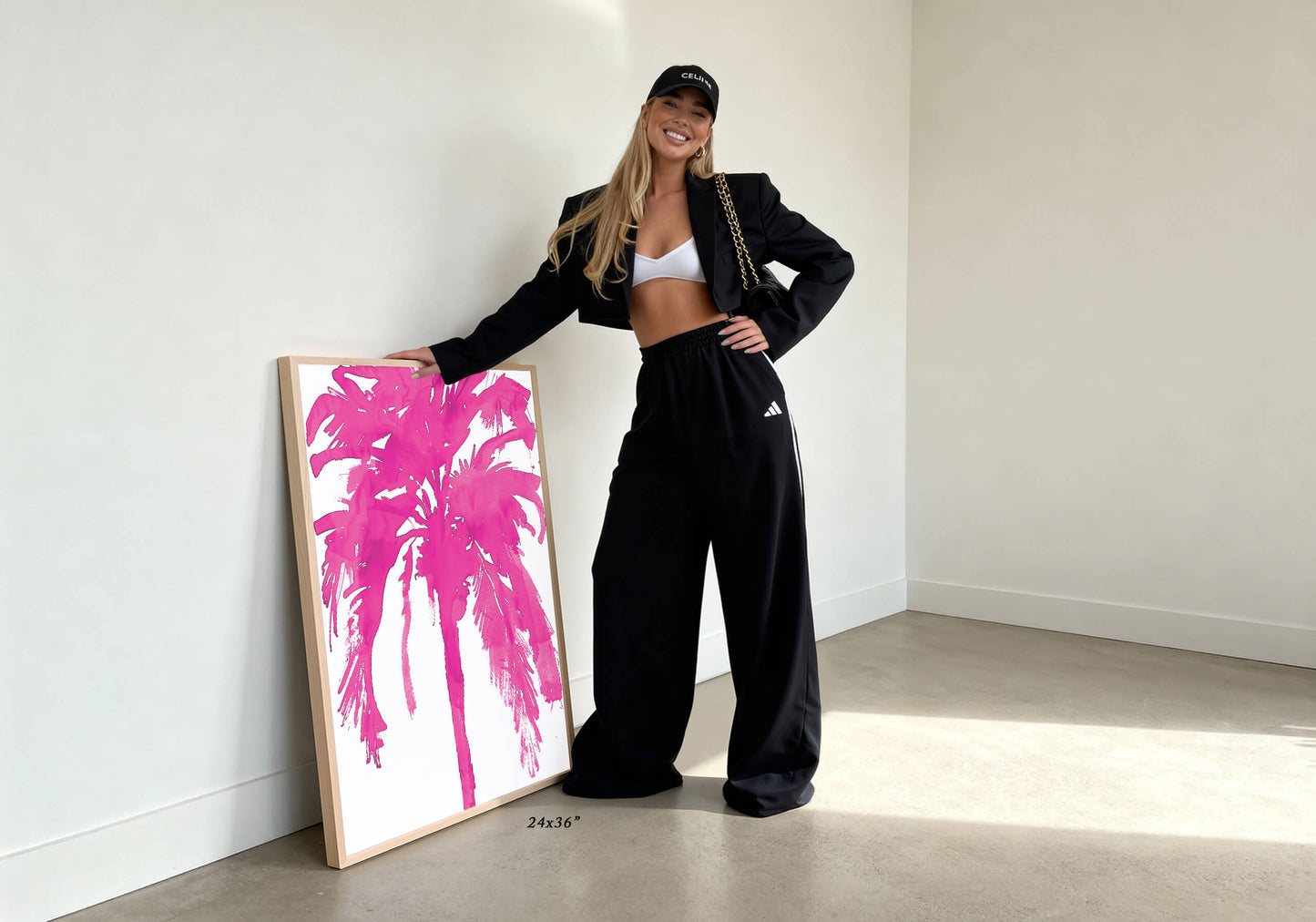 Inky Palm Tree (Hot Pink)