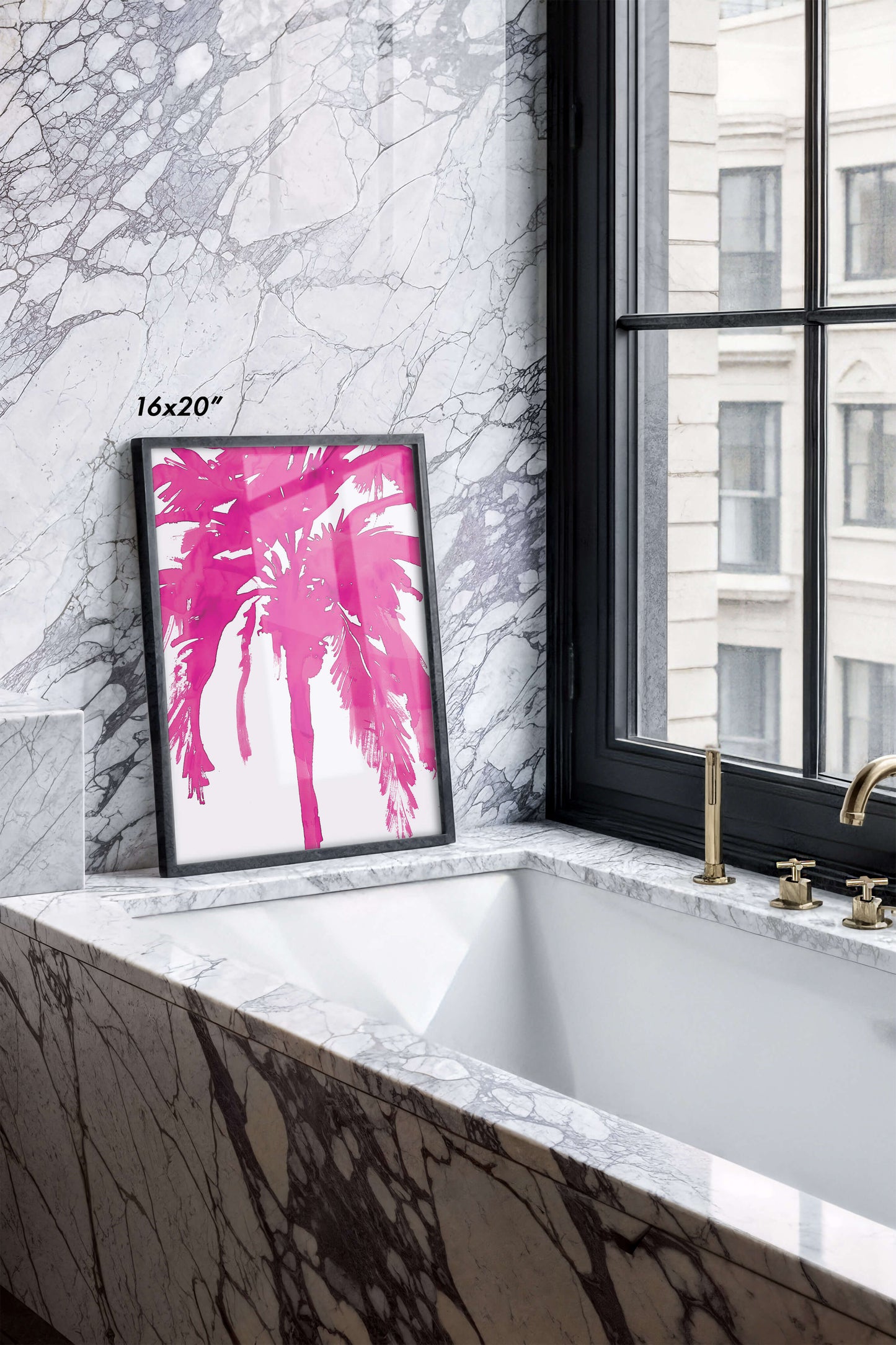 Inky Palm Tree (Hot Pink)