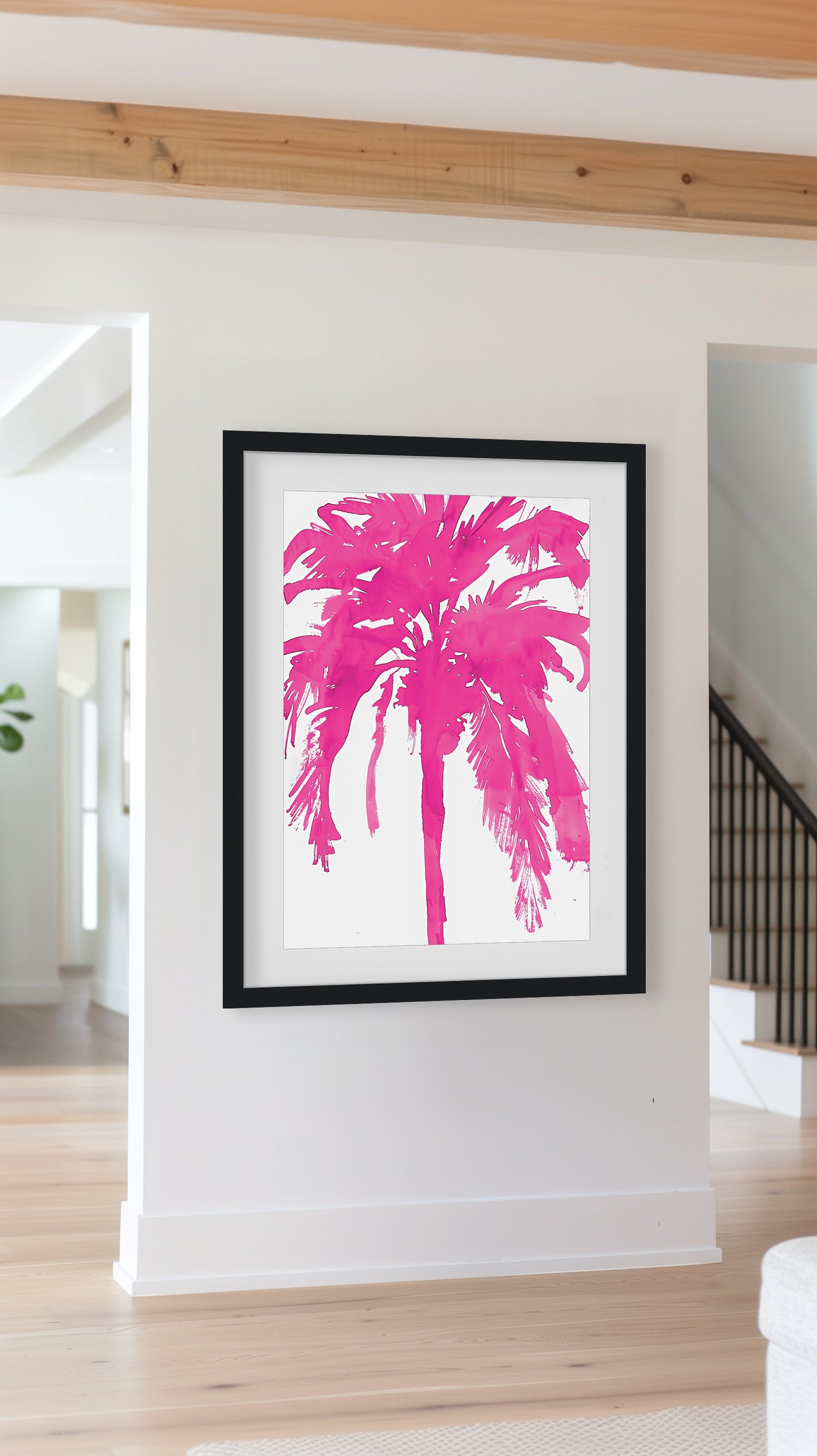 Inky Palm Tree (Hot Pink)