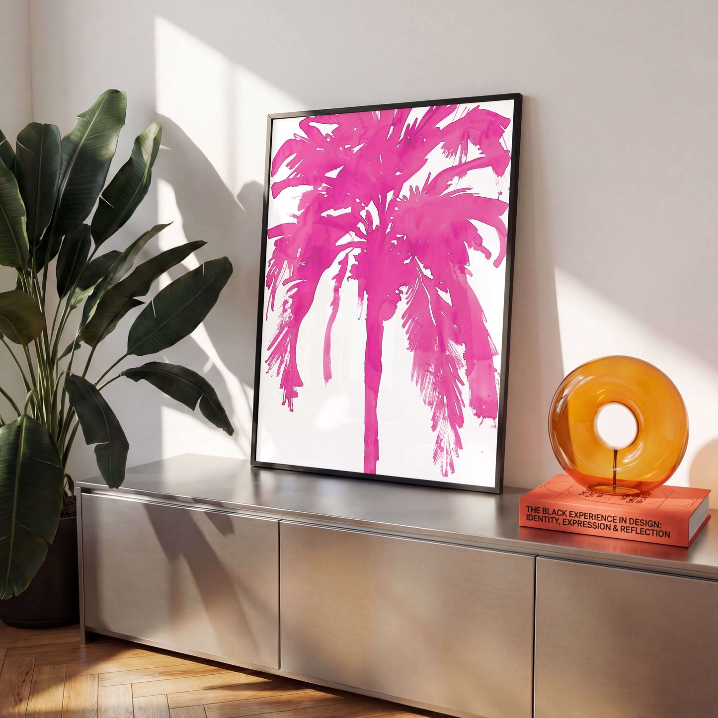 Inky Palm Tree (Hot Pink)