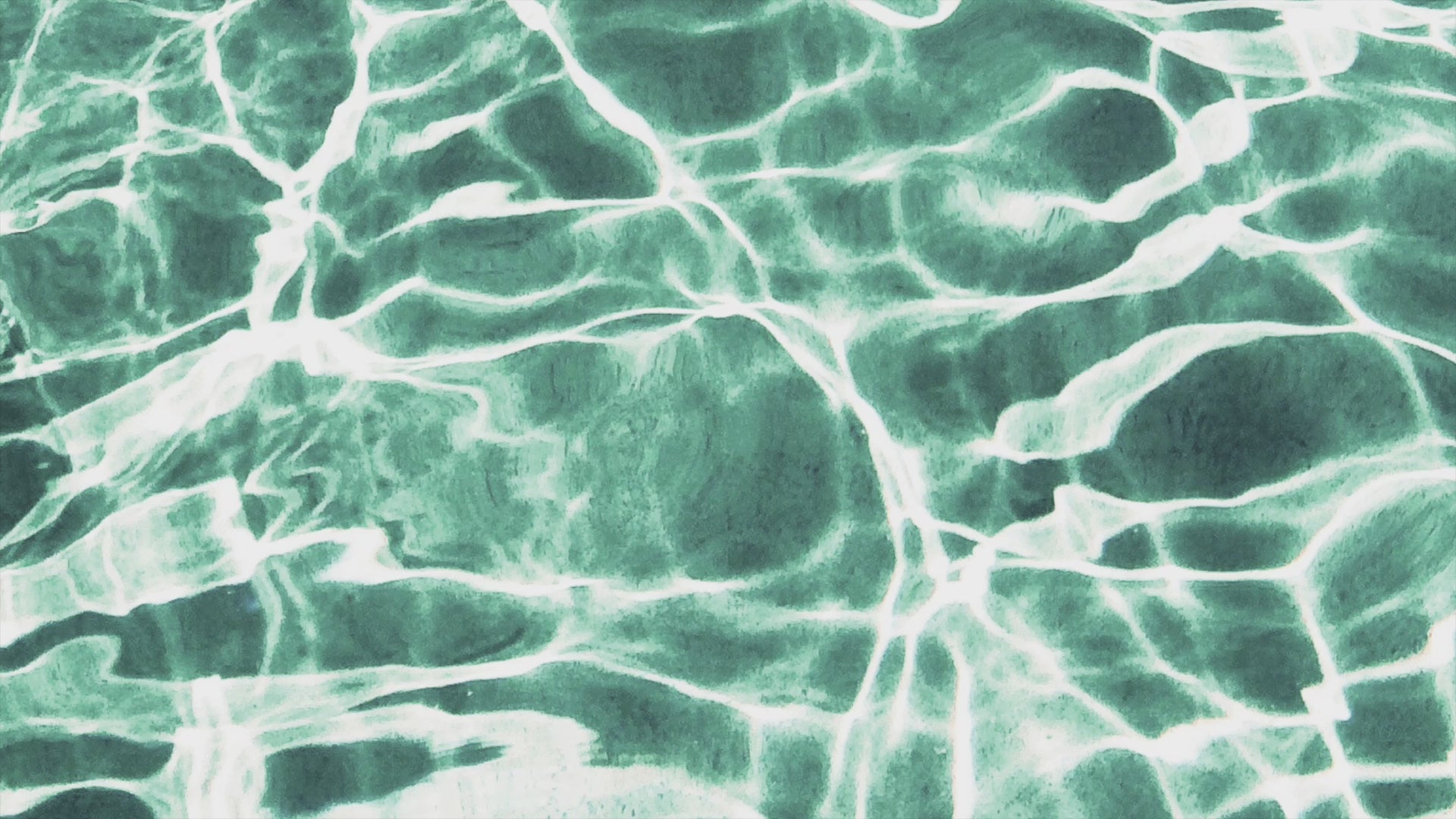 Abstract green aquatic artwork featuring serene pool reflections and organic wave-like patterns, perfect for modern coastal or minimalist interiors.